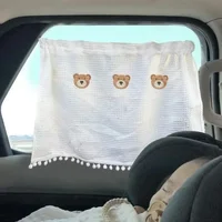 Suction cup Curtain In The Car Window Sunshade Cover Cartoon Universal Side Window Sunshade UV Protection For Kid Baby Children 1