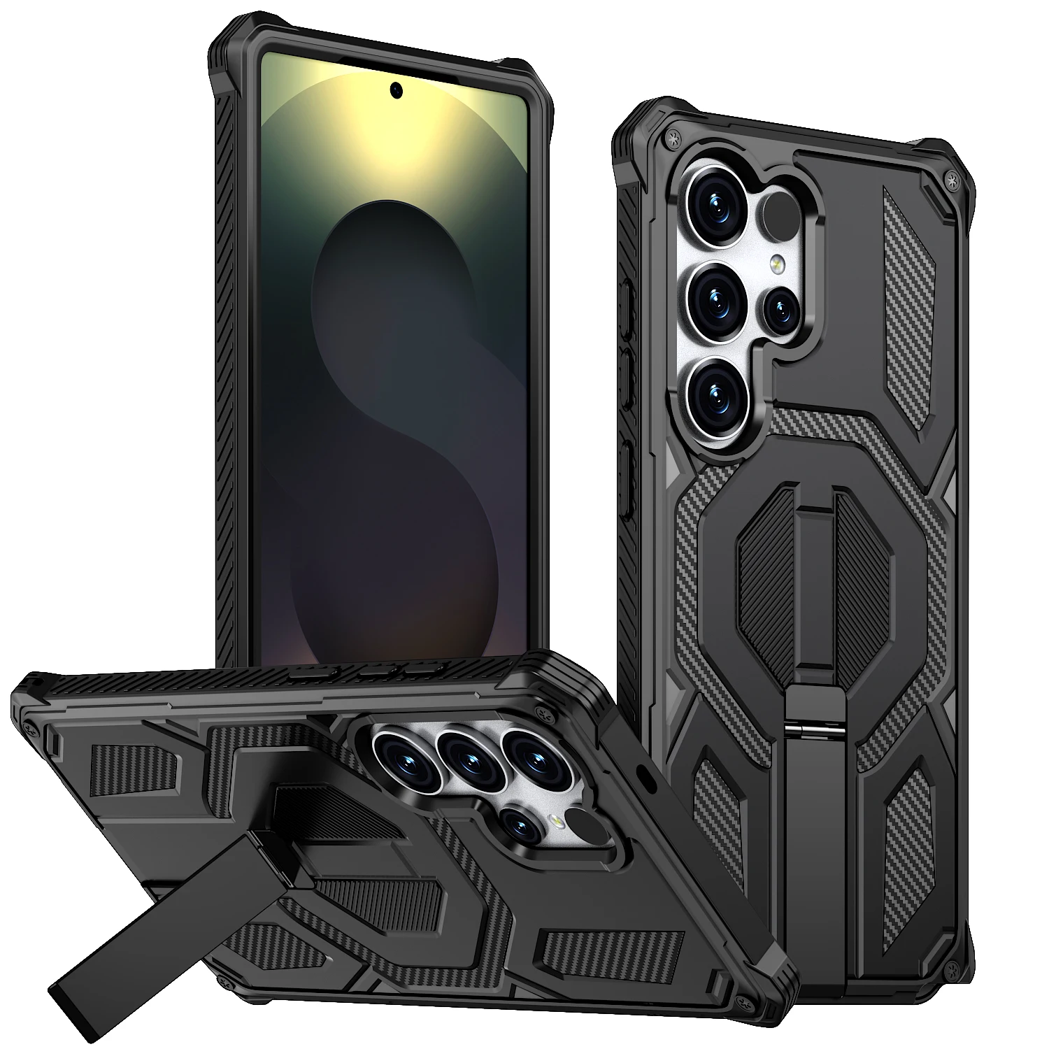 Magnetic Dual Protection Phone Case with Hidden Bracket