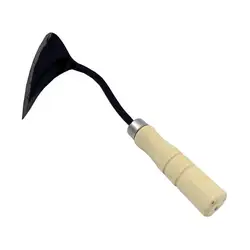 Durable Triangular Garden Hoe with Forged Steel Head and Wooden Handle (A)