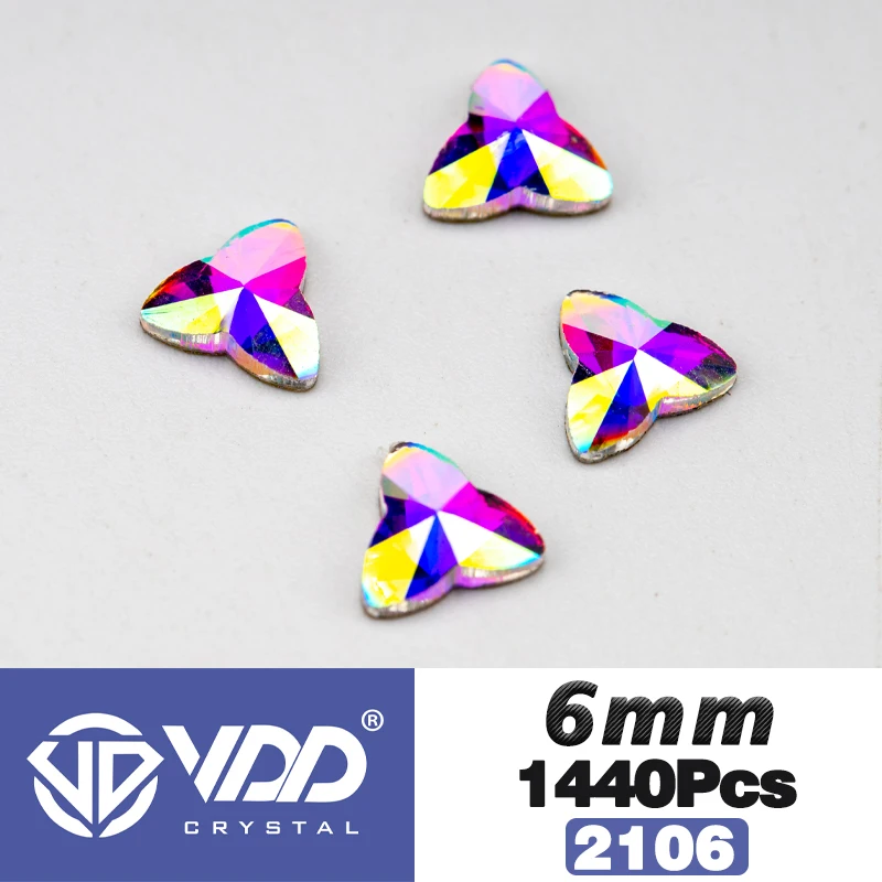 VDD Großhandel 1440 Stück Rechteckige Glasrhinestones Kristall AB Flatback Hotfix Strass Form 3D Steine für Nagelkunst DIY Dekorationen – Detail 12