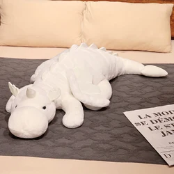 Giant White Dragon Plush Toy with Unicorn Horn and Wings - Cozy Hug and Nap Pillow Gift - About 140-150cm (White Dragon)