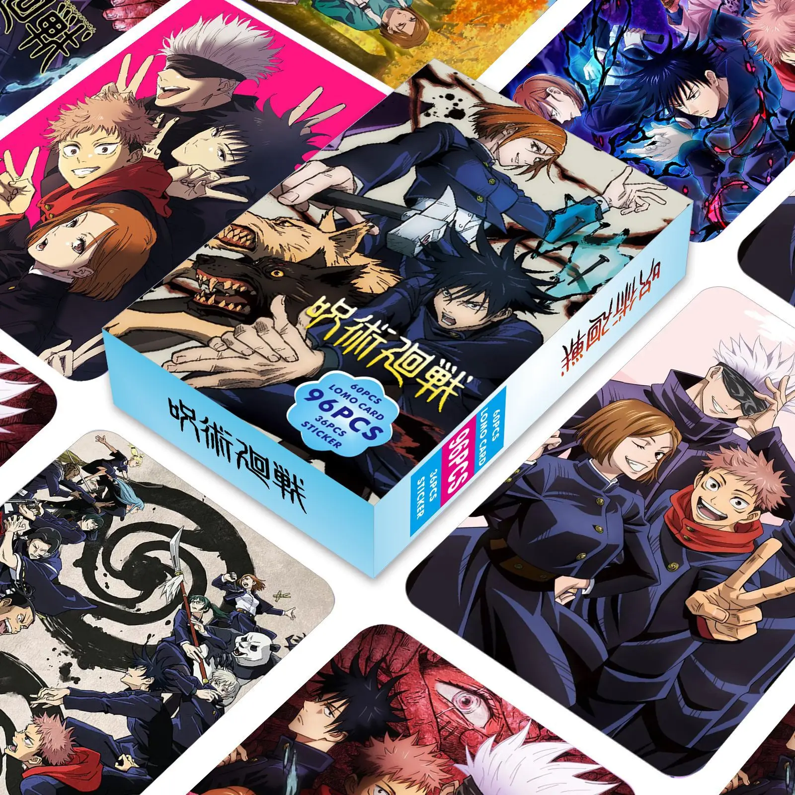 96pcs/set Japanese Anime Lomo Cards Jujutsu Kaisen Figure High-quality HD Printing Double-sided Fans Collection Card Gift