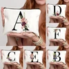 Floral Letter Bridesmaid Makeup Bags Bachelorette Party Gift Children Travel Bag Zipper Pouch Travel Organizer Case Cosmetic Bag 2