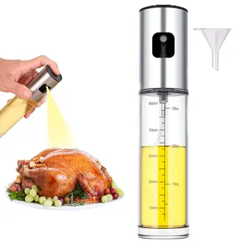 Olive Oil Dispenser Bottle 100ml Olive Oil Spray Mister Glass Bottle for Salad, BBQ, Baking, Roasting Kitchen Cooking Essentials 1