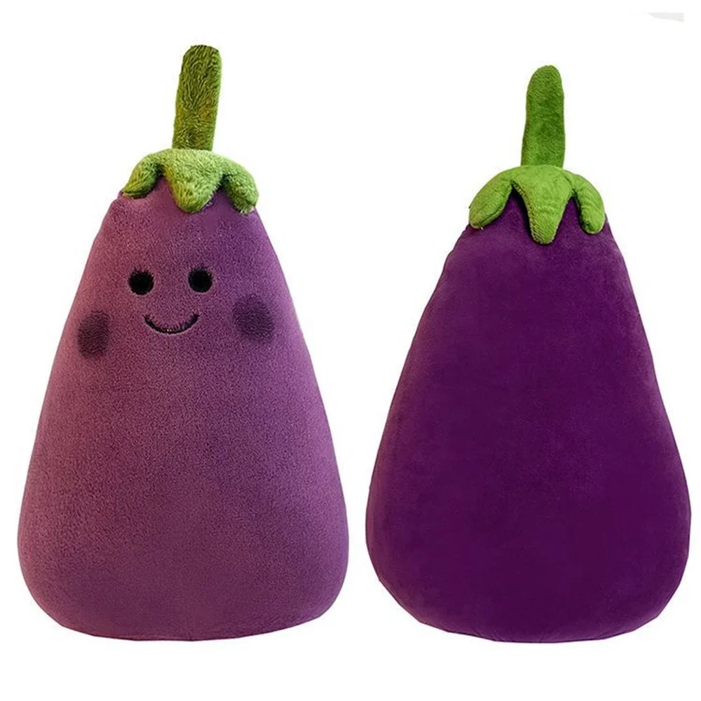 30cm Cute Purple Changing Face Eggplant Mr. Stuffed Toy Doll Throw Pillow Doll Personality Fun Birthday Gift Boy Girl Christmas