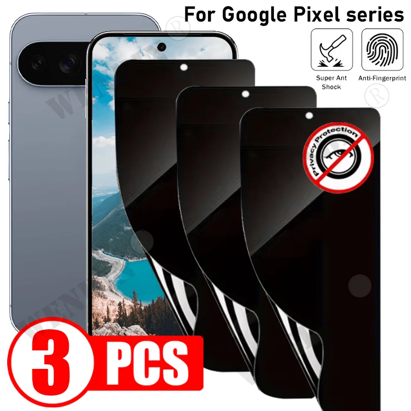 3-Piece Full Cover Privacy Hydrogel Screen Protector Set