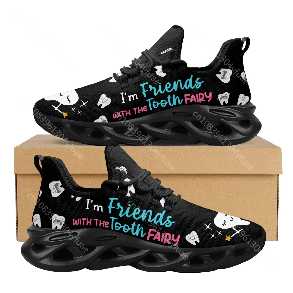 Dental Assistant Sneakers Women's Running Shoes Lightweight Lace-up Platform Shoes For Female Non-Slip Jogging 2023