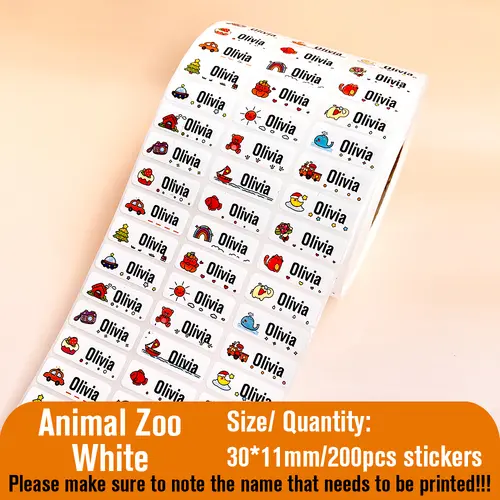 Custom Name Tag Sticker Waterproof Kawaii Stickers Decals Personalized First Name Label for Children School Stationery Bottle - Image 20