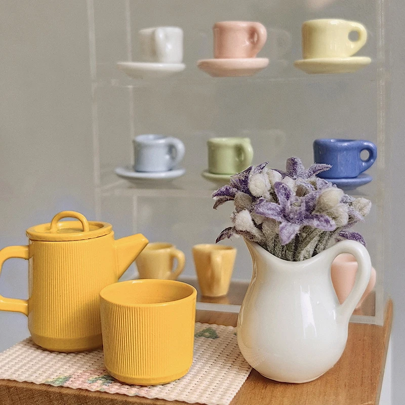 1:12 인형 집 미니어처 꽃 식물 화분 모델 장난감, 집 장식, 인형 집 액세서리, 1PC