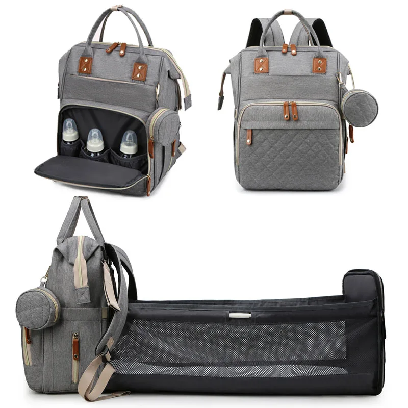 

Baby Diaper Bag Crib Backpack Lightweight Large Capacity Mommy Bag Multifunction Travel Waterproof Backpacks Baby Shower Gifts