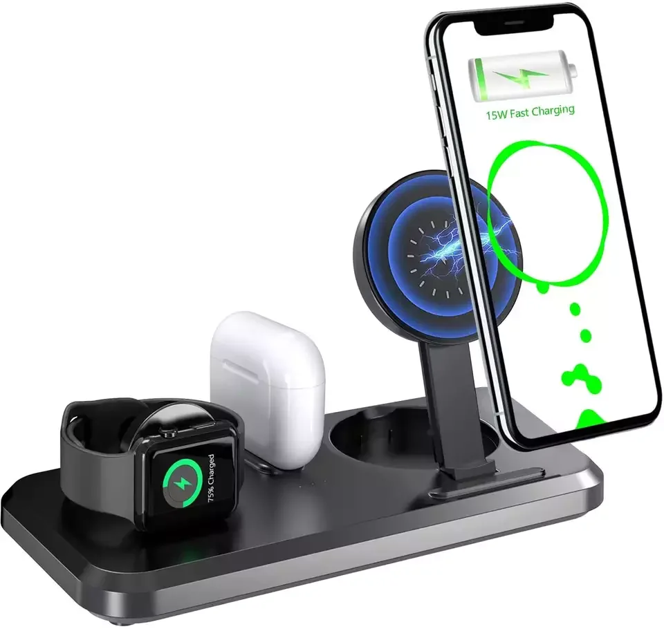 

Foldable 3-in-1 Wireless Charging Station, Works with iPhone 13/13 Pro / 13 Pro Max, AirPods Pro, Apple Watch Series 1-6