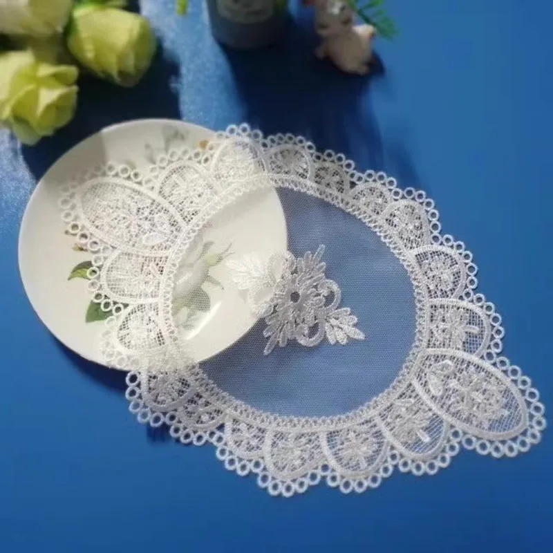 

HOT lace Oval Christmas flower Embroidery table cloth cover wedding party tablecloth kitchen Table decoration and accessories