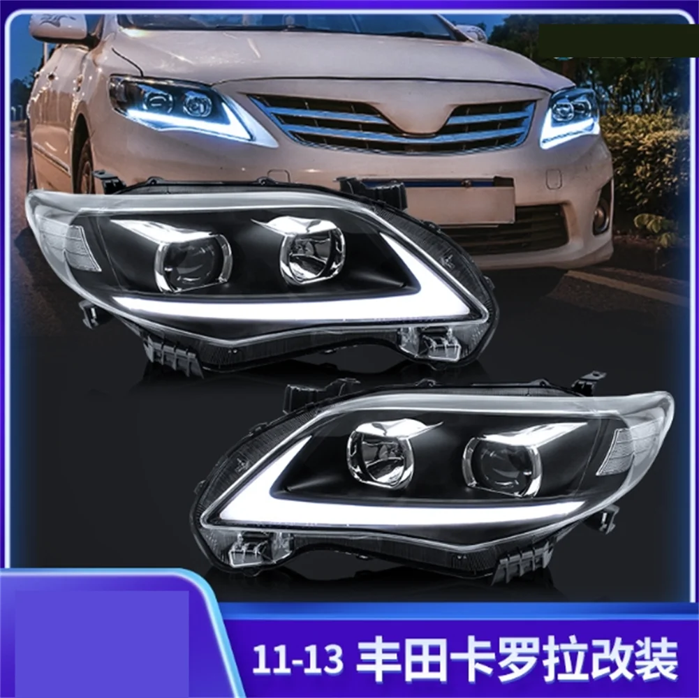 

Car led front lamp Headlight Assembly For 11-13 Toyota Corolla DRL daytime running light turn signal 2pcs