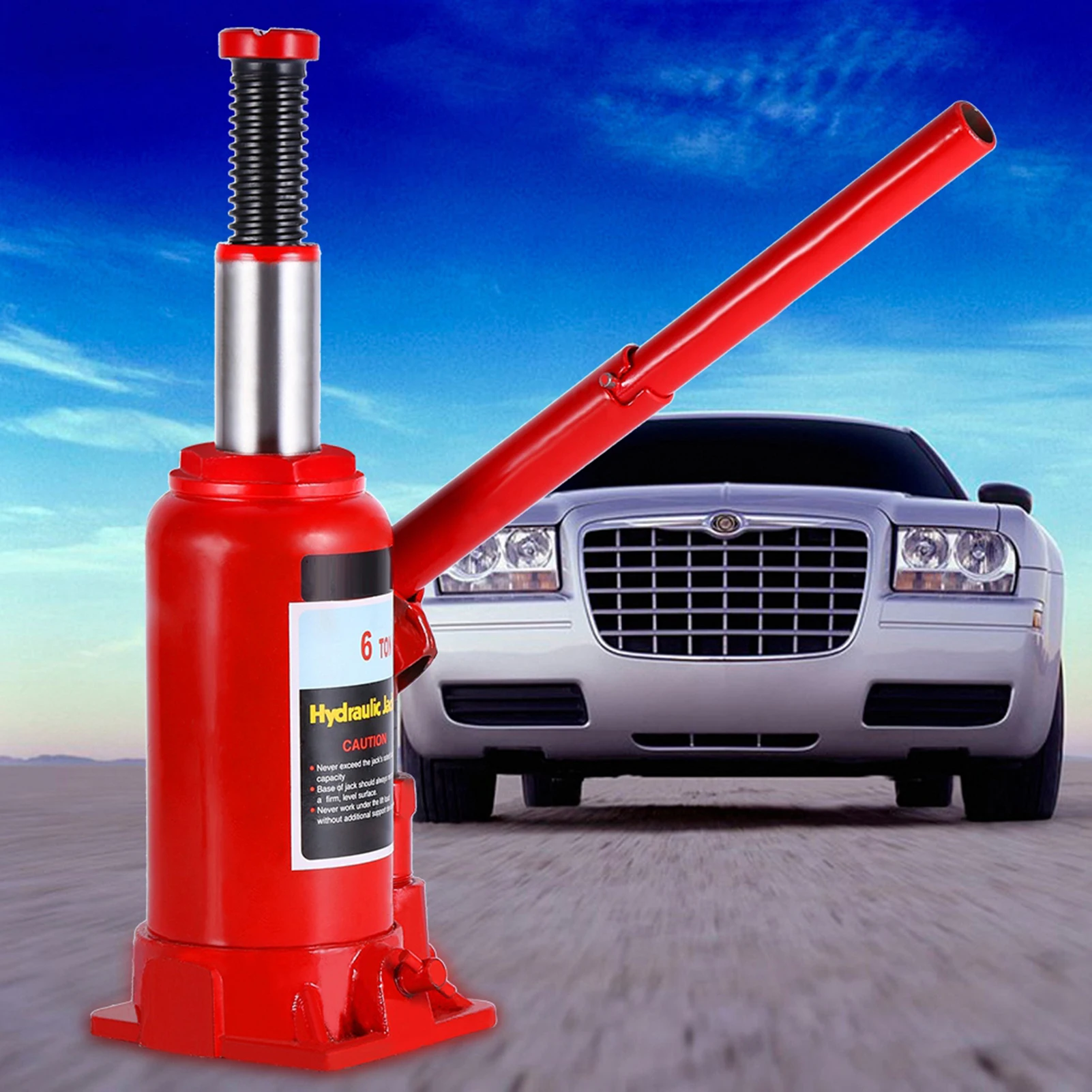 Automotive Lifter 6T Heavy Duty Hydraulic Bottle Jack Lifting Car Van Vehicle Automotive Car Hydraulic Jack