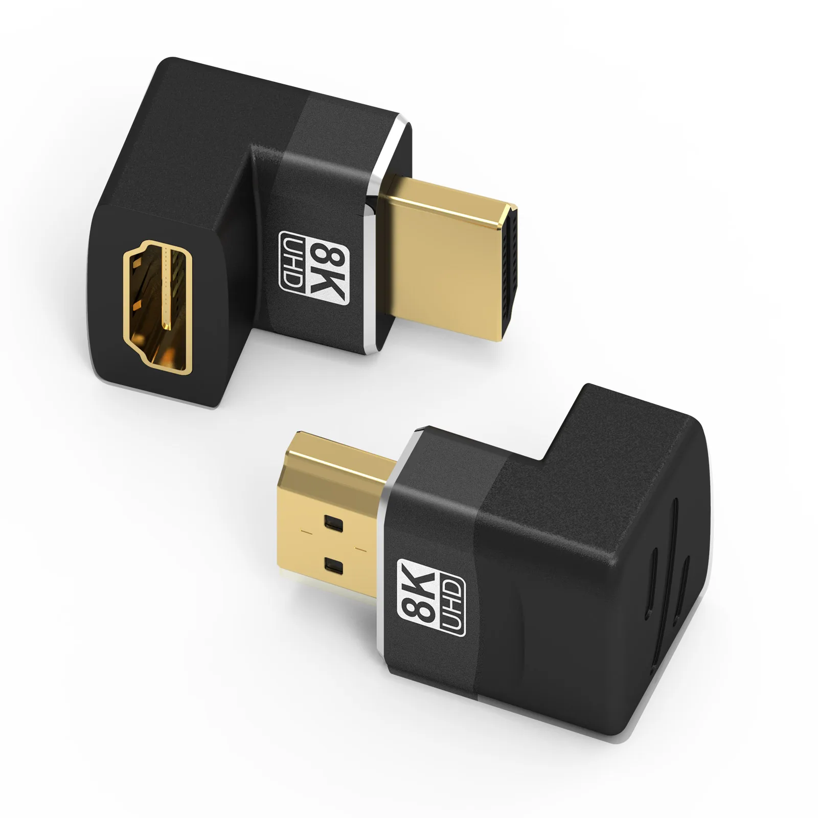 hdmi adapter 8K HDMI-Compatible Side Bend 90 Degree 270 Right Angle Male To Female Expansion Connector