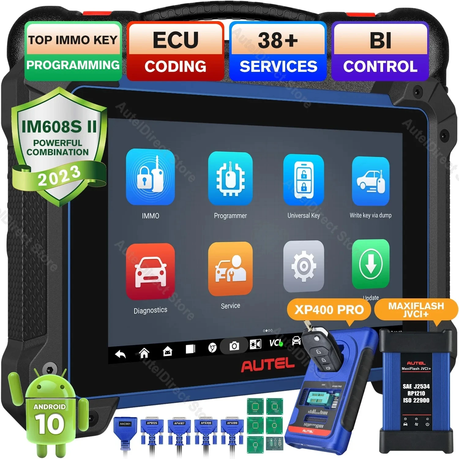 Autel IM608S II Key Programming Diagnostic Tool with XP400 Pro & J2534 VCI OE-Level All Systems Diagnosis Oil Reset/EPB/SAS/DPF