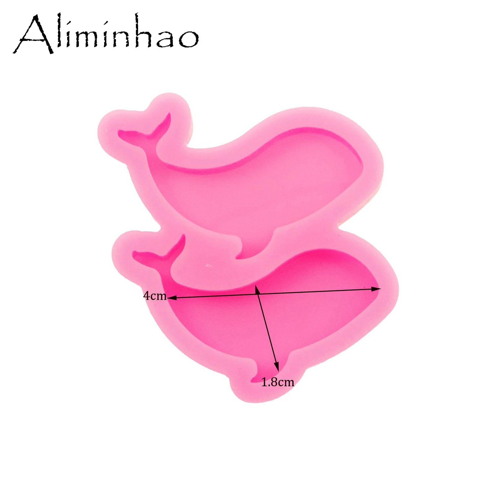 DY0265 Shiny Dolphin Silicone Molds DIY Epoxy Resin Craft Keychains Mould-Chocolate Fondant Cake Mould Silicone Mold