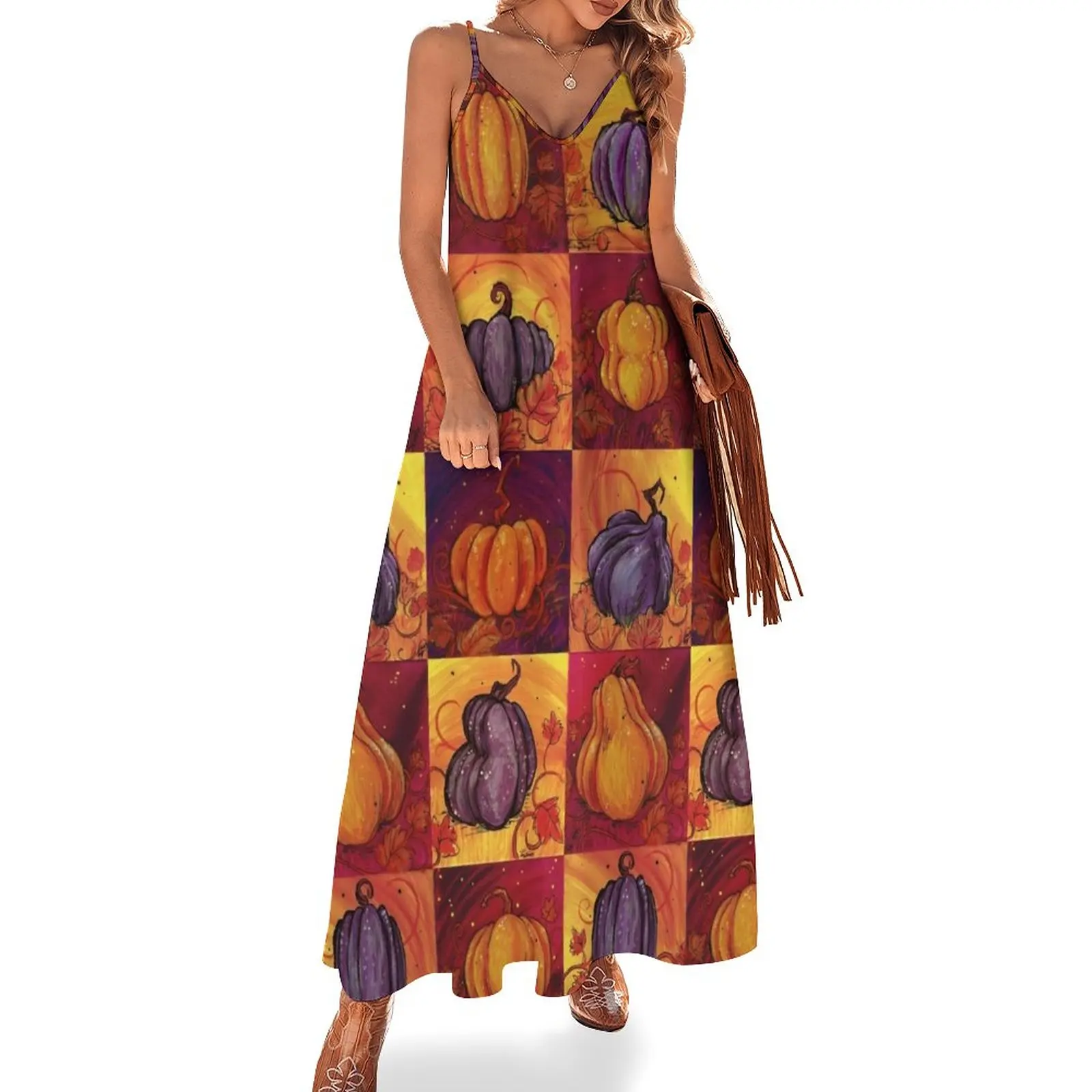 

Pumpkin Patch Sleeveless Dress Dress woman loose summer dress Women dresses summer prom