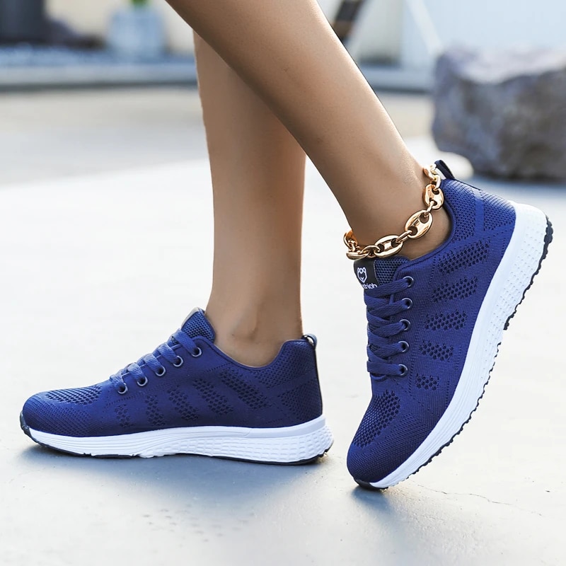 Women Breathable Sports Shoes for Women 2024 Casual Tennis Shoes Walking Mesh Running Shoes Platform Sneakers Female Footwear