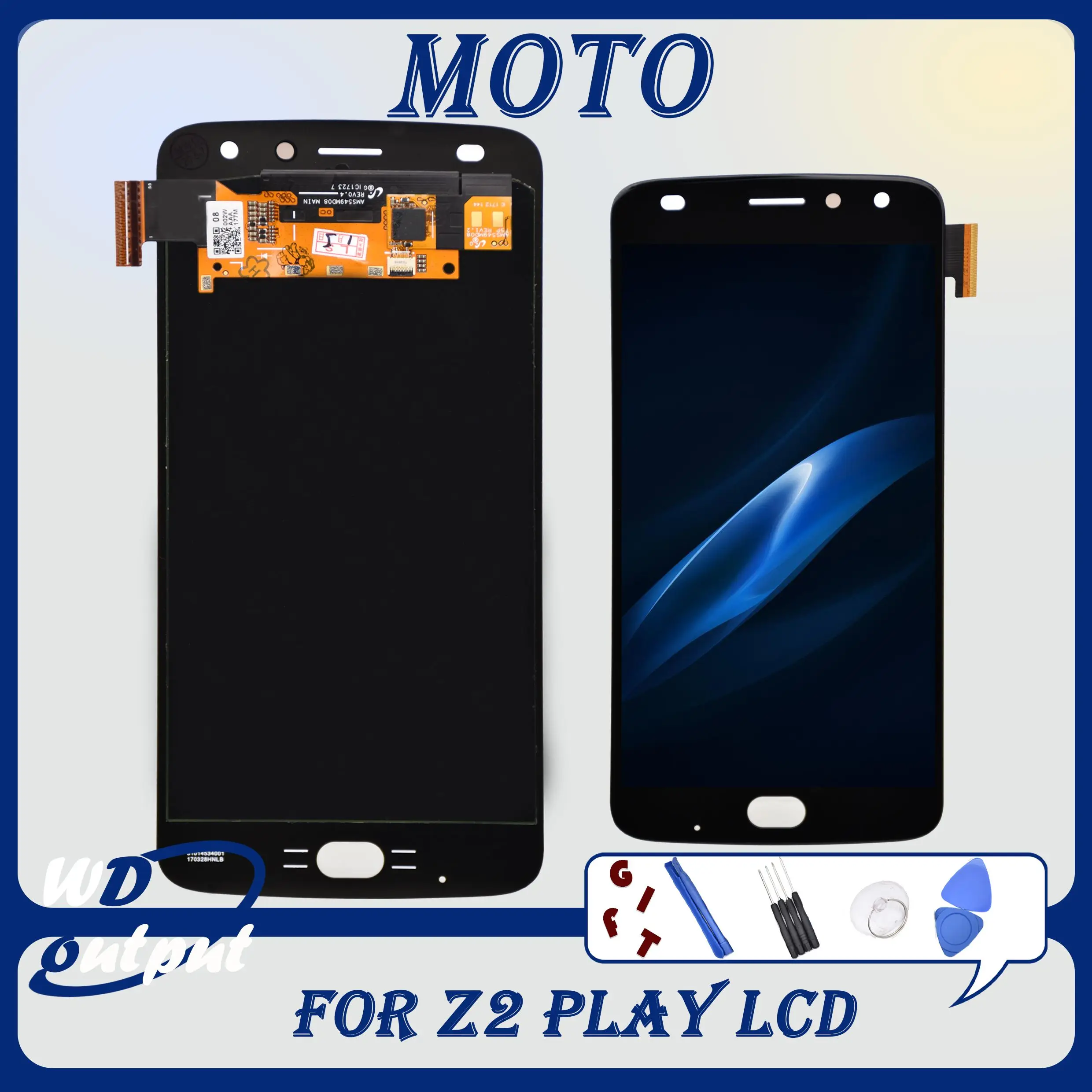 

5.5" AMOLED Original For Motorola Moto Z2 Play LCD Display Touch Screen Digitizer Assembly For XT1710-02 XT1710-06 Replacement