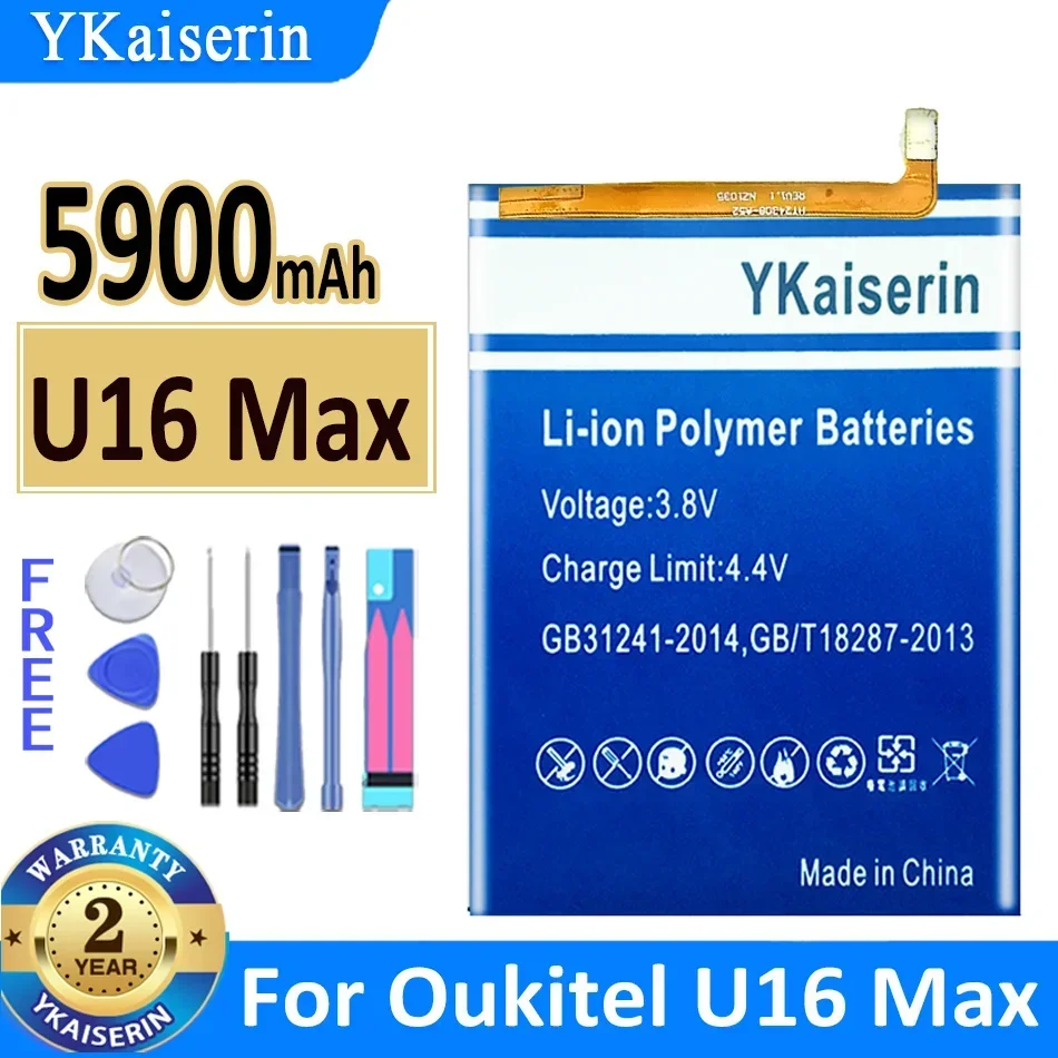 

Аккумулятор ykaisin U 16 Max 5900 мАч для Oukitel U16 Max U16Max, Новая батарея + трек №