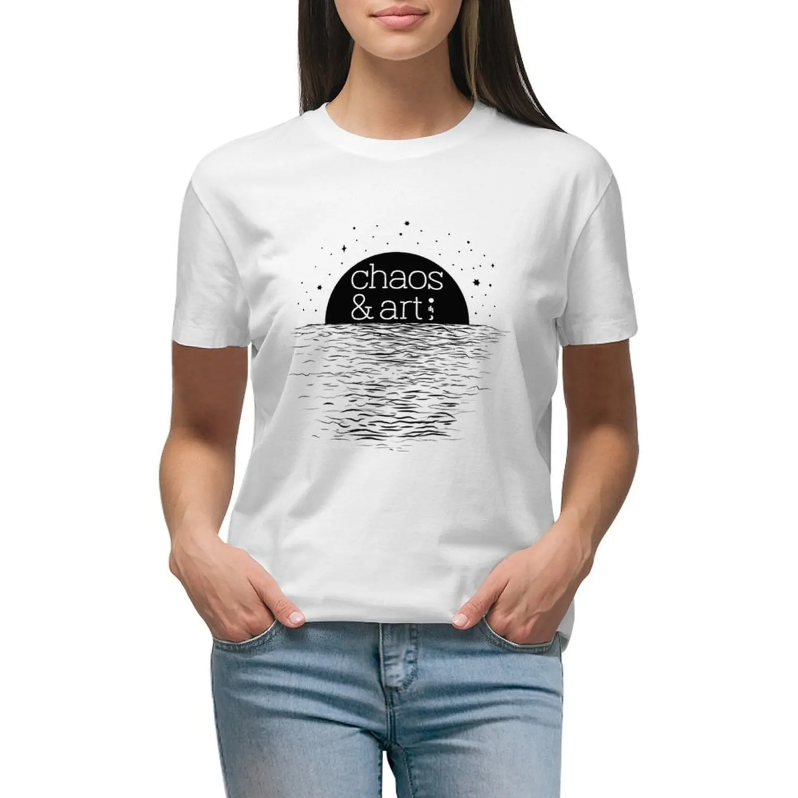 Chaos Art T-shirt plus size tops lady clothes summer tops t-shirts for Women graphic tees funny