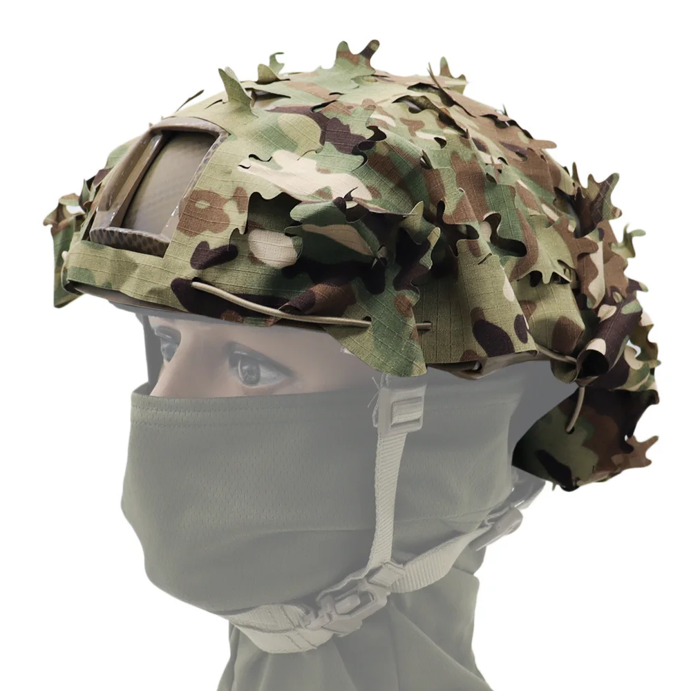 Tactical FAST Helmet Cover Laser Cutting 3D Camouflage Helmet Cloth Cover Hunting Helmet Accessories