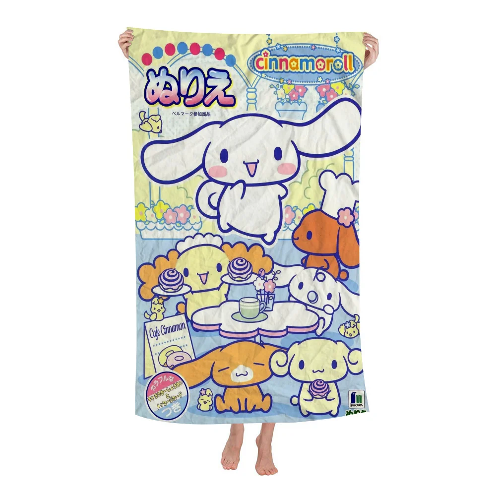 Kawaii C-Cinnamoroll Cartoon Cute Microfiber Beach Towel Absorbent Quick dry Soft Yoga Swimming Resort Mountain Climbing Towel 6