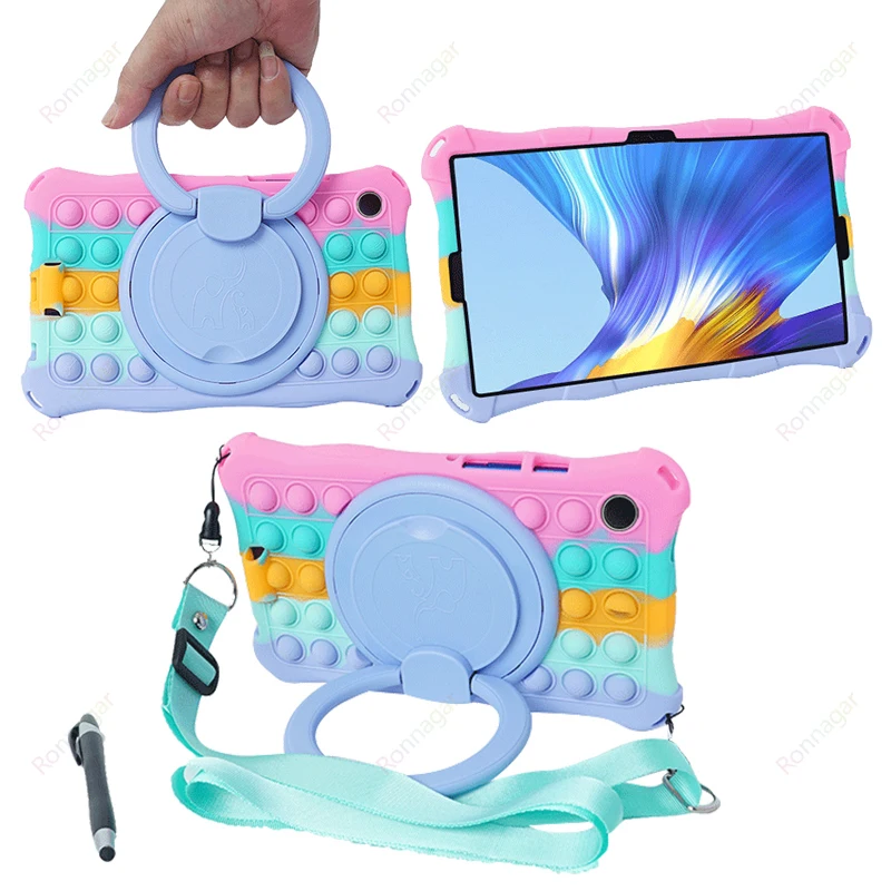 

For Samsung Galaxy Tab A9 Plus 11 inch 2023 Case 360 Rotating Stand Kids Tablet Cover For Tab A9 8.7" A8 10.5" Case Funda Coque