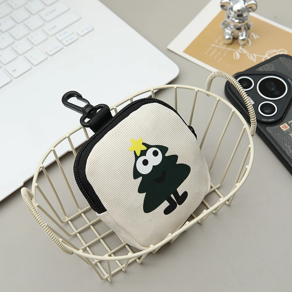 New Cartoon Cute Coin Purse Data Cable Charger Earphone Holder Case with Hook Travel Portable Storage Bag Men Women Key Wallet