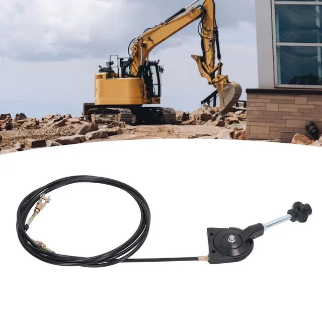 Cable De Control Acelerador Para Excavadora Y Camión Mezclador - Longitud 5.56 Metros, Material PU Y Acero Inoxidable - Respuesta Rápida Y Precisa