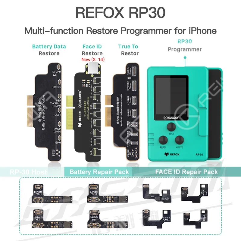 REFOX RP30 Multifunctional Restore Programmer For iPhone X 13 Face ID Fix  Dot Projector Detection Battery True Tone Repair Tools - AliExpress