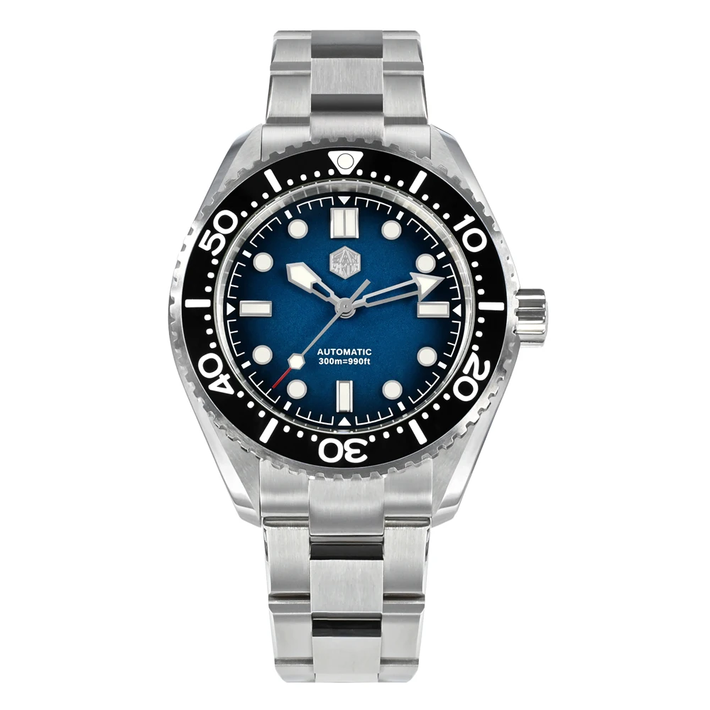

San Martin Men Automatic Watch 42.5mm Luxury Mechanical Wristwatch Diver 30ATM Waterproof Luminous Sapphire NH35 Ceramic Bezel