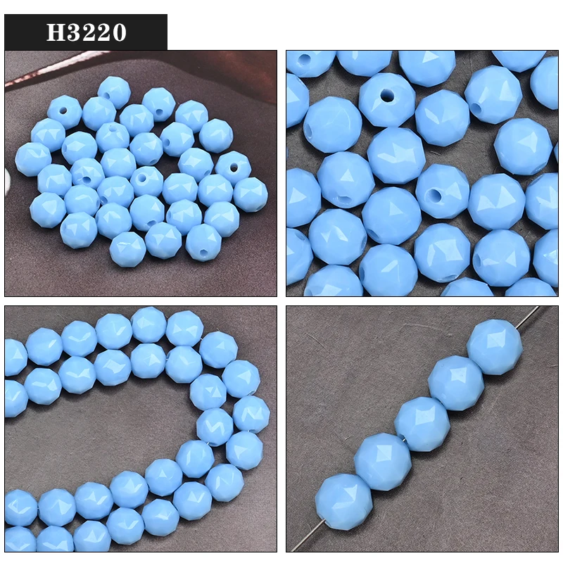 AAA 108 Facetten Kristallkugelperlen, 8 mm, rund, Glas, lose Distanzperlen, DIY handgefertigter Schmuck, Zubehör, Haarnadel-Ohrringe – Detail 22