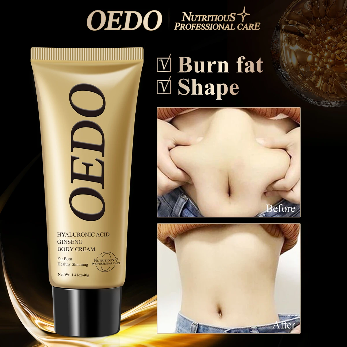 Slimming Cream OEDO Ginseng Slimming Cream Reduce Cellulite Lose Weight Burning Fat Health Care Cream Body Skin Whitening