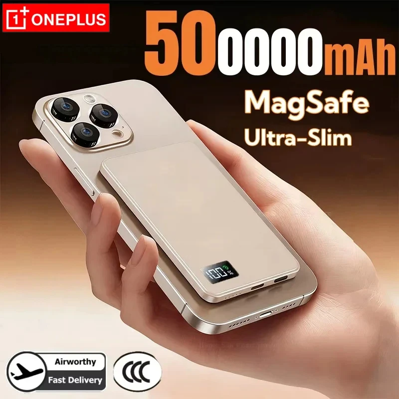 OnePlus 50000mAh batterie externe magnétique PD 22.5W charge rapide batterie externe sans fil Portable pour Magsafe pour iPhone Samsung