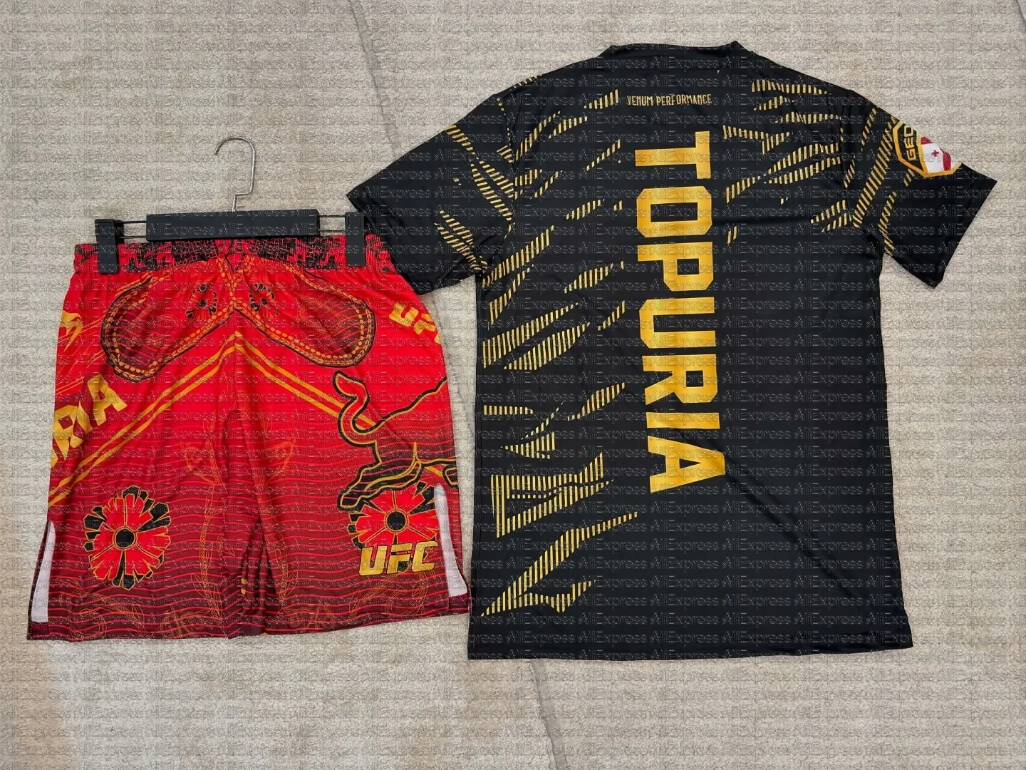 일리아 토프리아 남성용 UFC 복싱 트레이닝 세트 통기성 빠른 건조 레슬링 러닝 땀 흡수 티셔츠 반바지 체육관 피트니스 의류