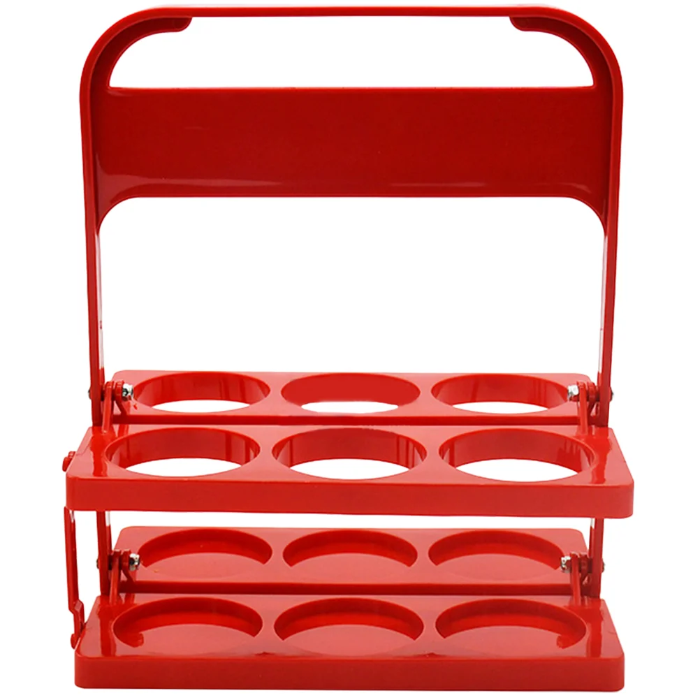 

Fold Beer Rack Basket Holder Drink with Handle Abs Reusable Bottle Carrier