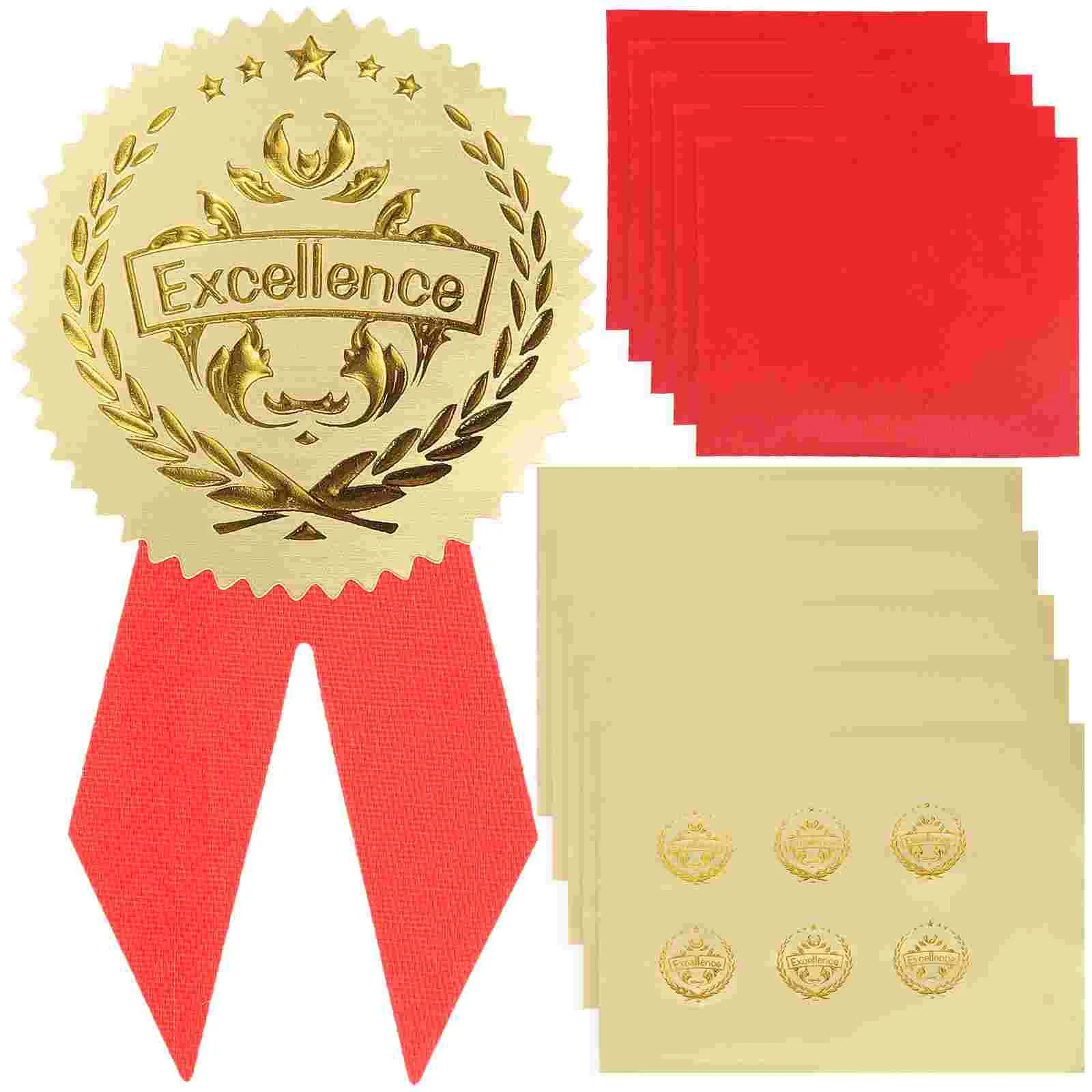 

36 Set Graduation Commendation Award Medals Stickers Soccer Kids Awards Encouragement Ribbon For Paper Creative Scale