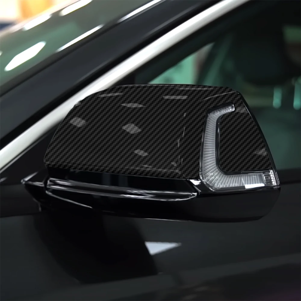 2022 2023 Per Kia Niro Door Side View Mirror Wing Trim Covers Carbon Fiber-Look