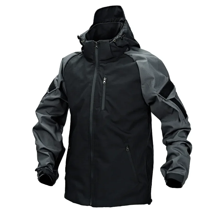Outdoor Tactical Jacket Men Combat Military Coat Spring Autumn Detachable Hoodie Multi-pocket Windproof Jackets Male Clothing