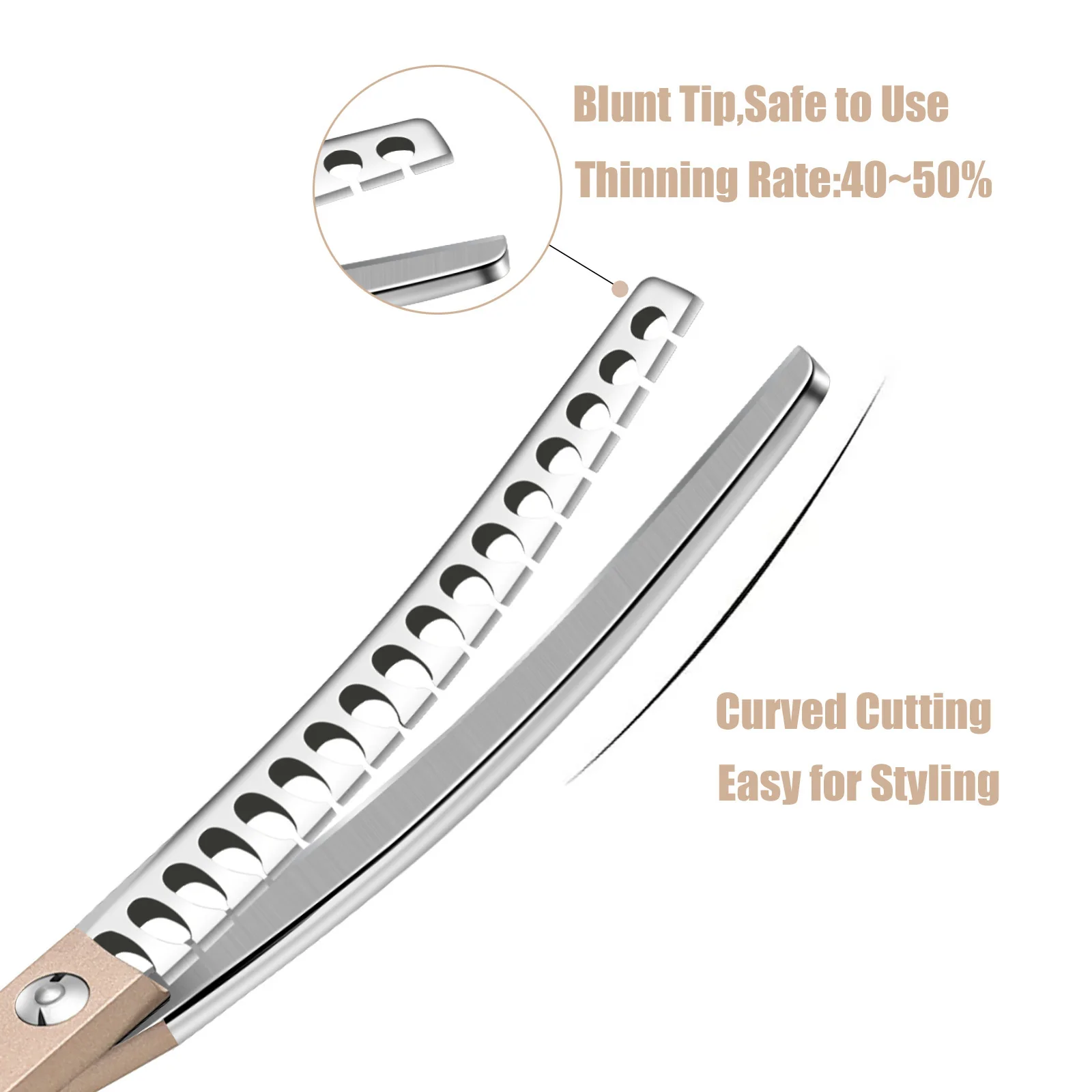 7inch Curved Chunkers Shears Premium Stainless Steel Lightweight Ergonomic Design Specialized Pet Grooming Scissors hairdressing scissors,dog grooming scissors,hair trimmer scissors