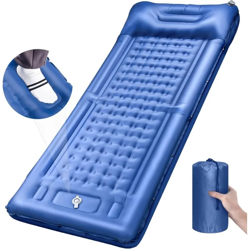

Очень толстый 5-дюймовый Надувной Спальный Коврик со встроенной подушкой, большой матрас, супер портативный спальный коврик для походов