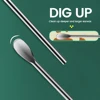 6Pcs/lot Ear Wax Cleaning Tools Stainless Steel Earwax Picker Portable Ear Wax Remover Curette Spoon Care Set for Baby Adults 6
