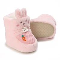 Winter newborn baby cotton shoes cute cartoon boys and girls first step thick snow boots soft and warm casual walking shoes 3
