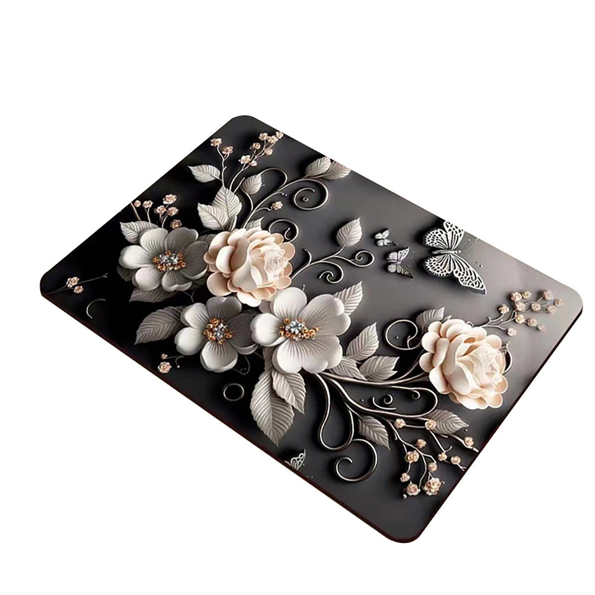 Diatomaceous earth kitchen absorbent mat does not leave water stains Easy to rinse, kitchen countertops / sink applicable