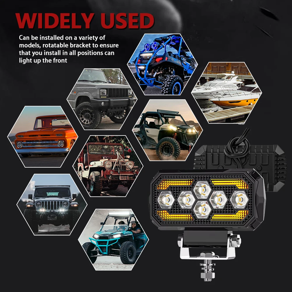 4.5Inch Work Fog Light Long Range Auxiliary Auto Fog Light Led Light Bar for Mo