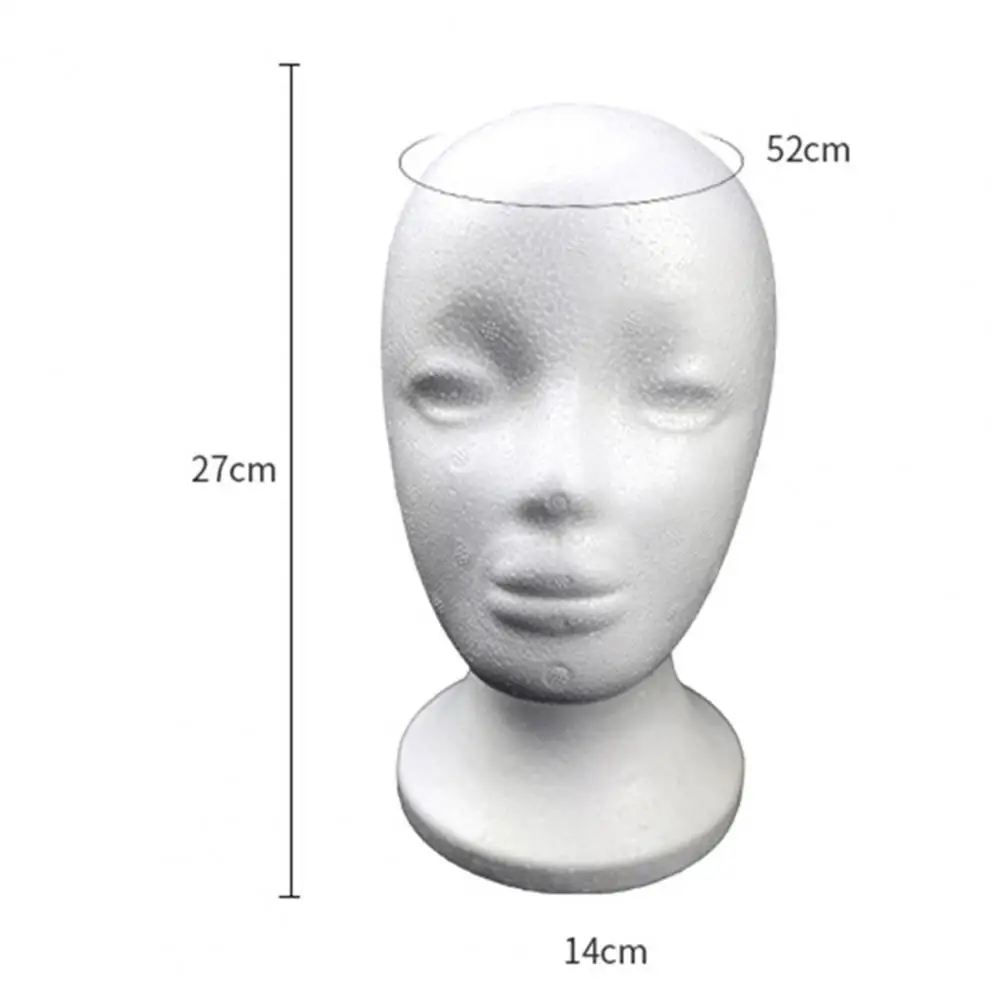 Useful Female Head Model DIY Foam Head Model Easy using Hat Display Stand Rack