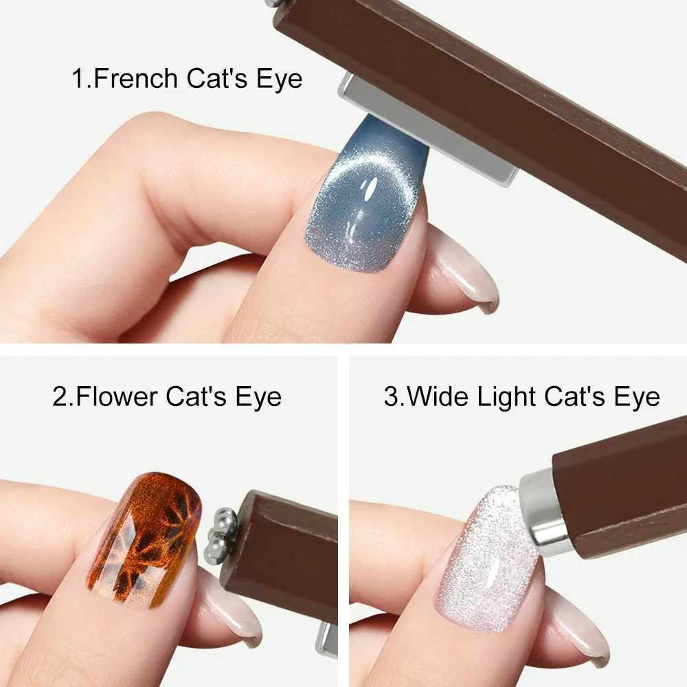 3-in-1 Multifunctional Magnetic Cat's Eye Nail Magnetic Stick Super Strong Gel Polish Magnet Pen Large Cylinder
