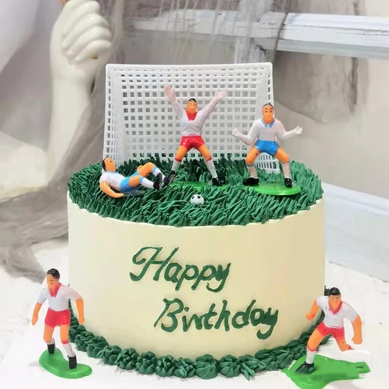 9 pçs/set futebol jogo bolo topper festa de aniversário decorações do bolo  de futebol crianças menino pé bola brinquedos de festa suprimentos -  AliExpress